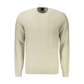 Beige Cotton Men Sweater